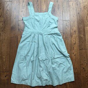 Universal Thread Midi Dress Mint Green 100% Cotton Size 10 Pockets Side Zip